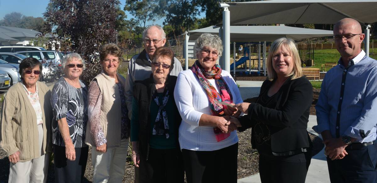 THANK YOU: Muswellbrook Meals on Wheels committee members presenting Calvary's Bronwyn Wilkinson and Brad Roberts with the funds.