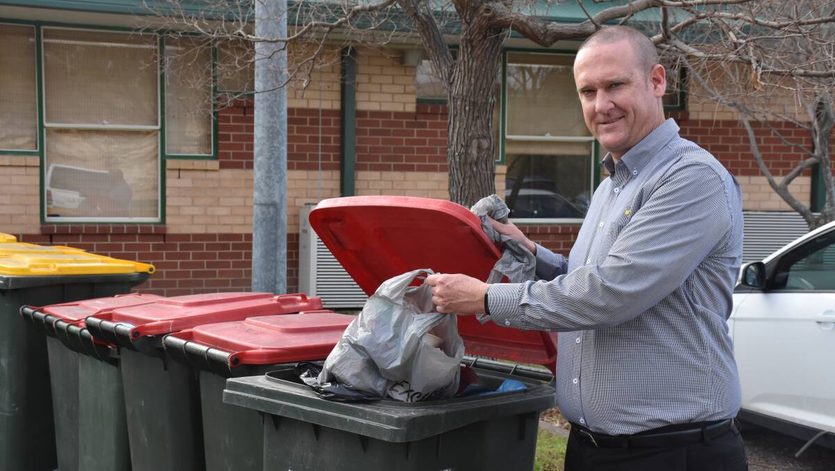 HAPPY: Muswellbrook Shire Council sustainability officer waste Mick Brady is happy to hear Woolworths and Coles will be phasing out single-use plastic bags.