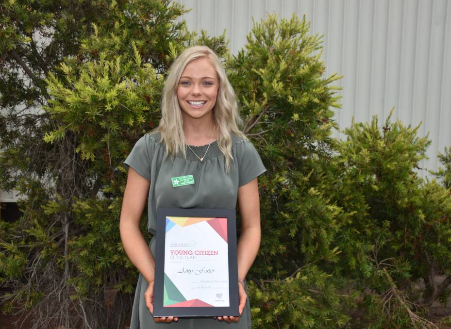 ACKNOWLEDGEMENT: Amy Foster is the Muswellbrook Shire's 2017 Young Citizen of the Year.