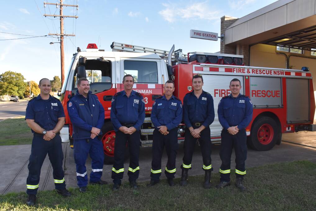 TOP EFFORT: Gavin Bright, Merriwa Ambulance Station manager Alan Davey, Stephen Kendall, Denman Fire Station captain Gavin Bray, Malcolm Kendall, and Amon Burkill.