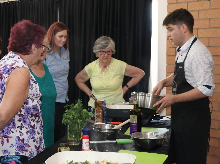Delicious nutrition: The Wholesome Collective's Michael Paterson demonstrates some healthy recipes at one of the popular cooking workshops.