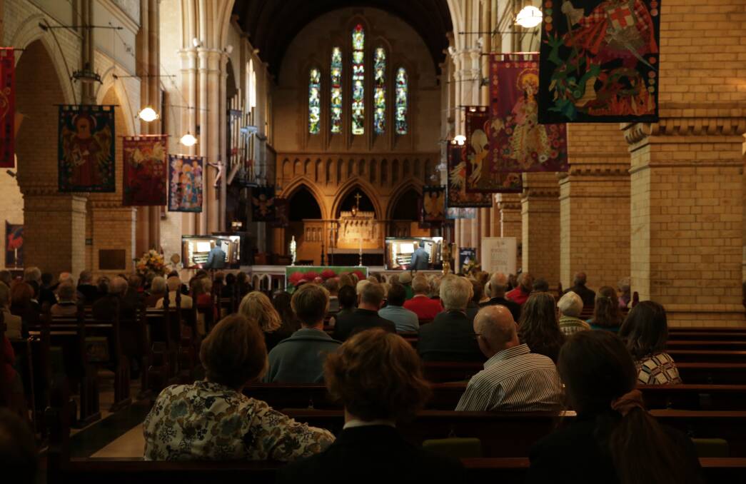 DIVINE MUSIC: Part of the audience at organist Peter Guy's lunchtime concert in Christ Church Cathedral. Picture: Simone De Peak