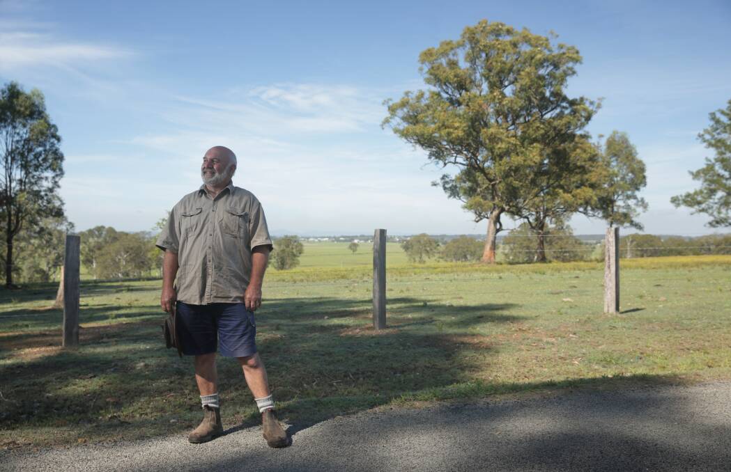 Prostate cancer survivor Brendon Young at his property near Woodville. Picture: Simone De Peak