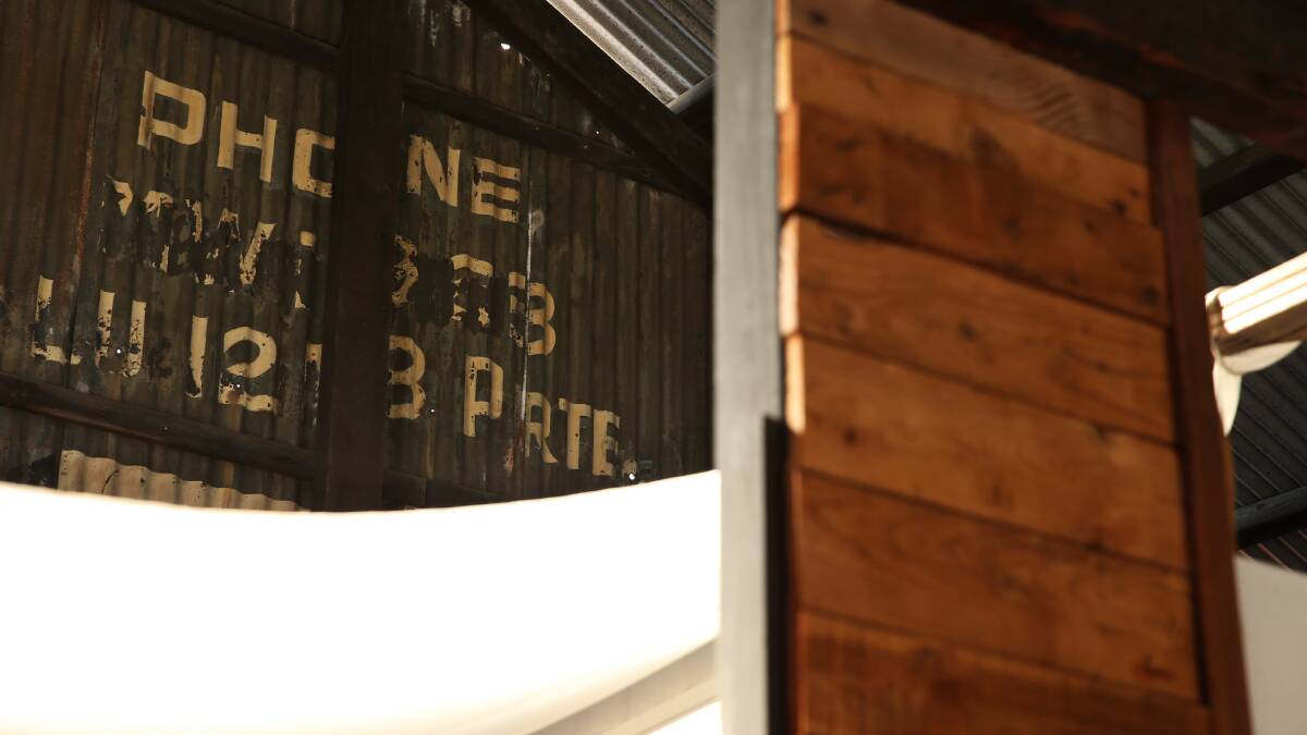 Signs of the past inside the shed. Picture: Simone De Peak
