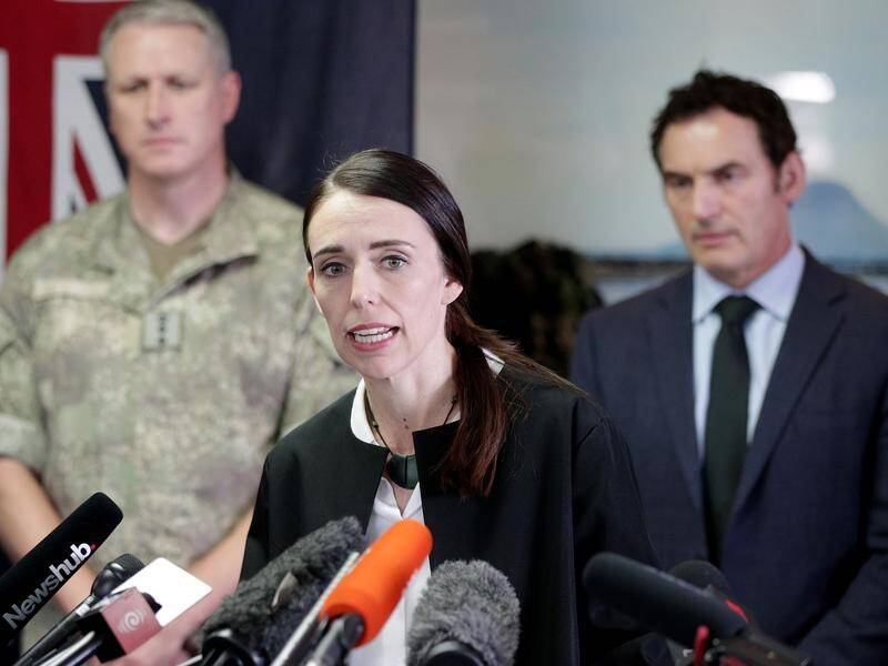NZ Prime Minister Jacinda Ardern led a national minute of silence for volcano victims.