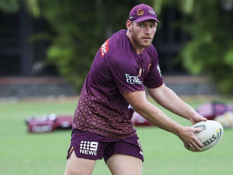 Matthew Lodge (pic) has missed out on being named the 2020 Broncos captain to Alex Glenn.