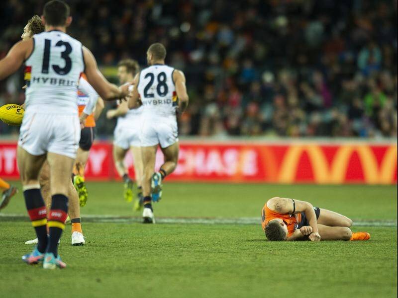GWS star Josh Kelly is on track to recover from a concussion suffered against the Adelaide Crows.
