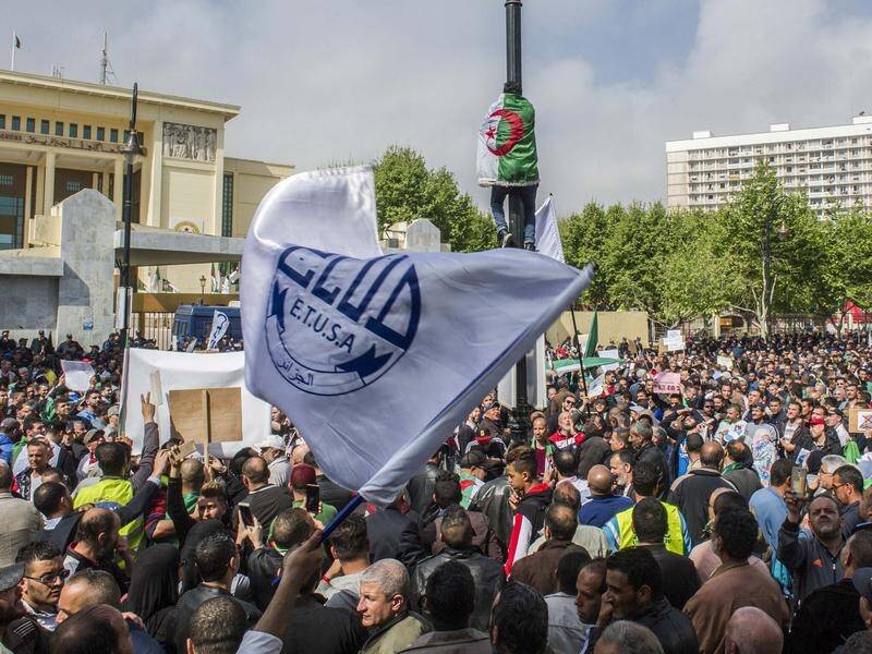 Thousands of protesters have gathered in cities around Algeria demanding root-and-branch reforms.