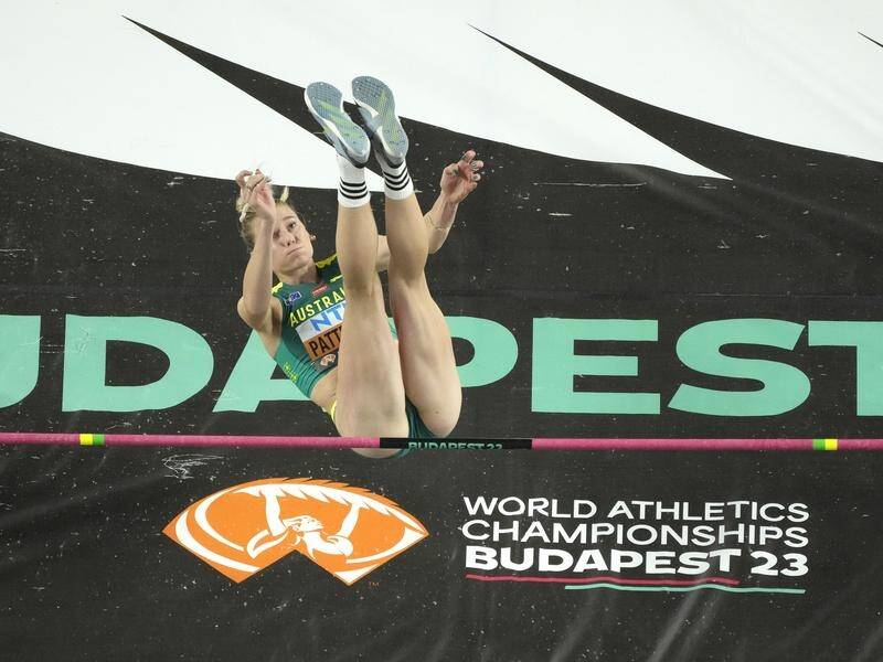 Eleanor Patterson soars to silver in the women's high jump at the Budapest world titles. (AP PHOTO)