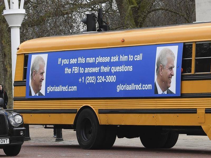 US lawyer Gloria Allred has organised a bus in London to carry a message about Prince Andrew.