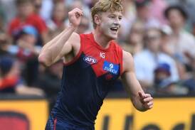 Popular young Melbourne forward Jacob Van Rooyen has signed a contract extension with the Demons. (Julian Smith/AAP PHOTOS)