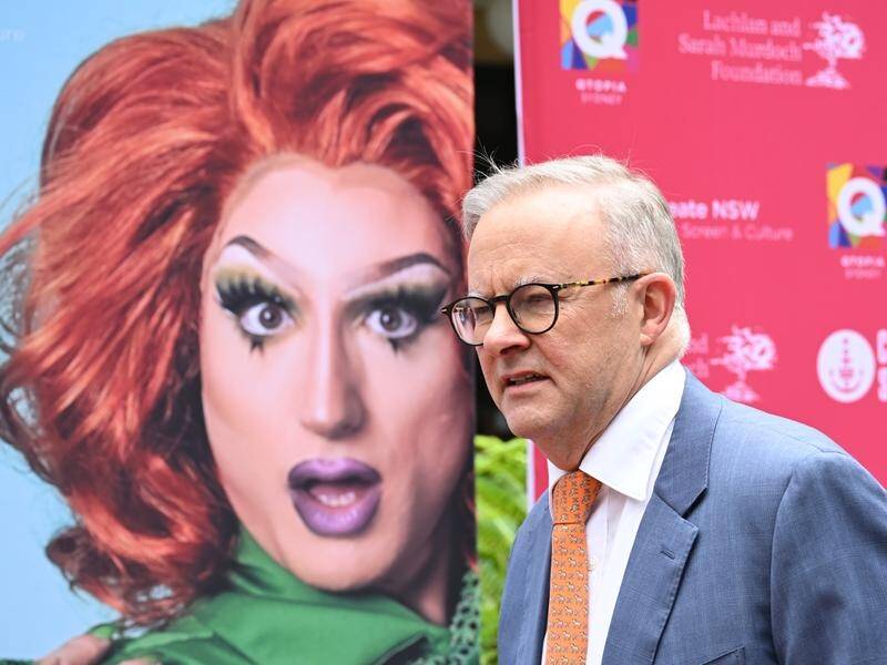 Anthony Albanese said the queer community had for generations, played a key role in shaping Sydney. (Dean Lewins/AAP PHOTOS)