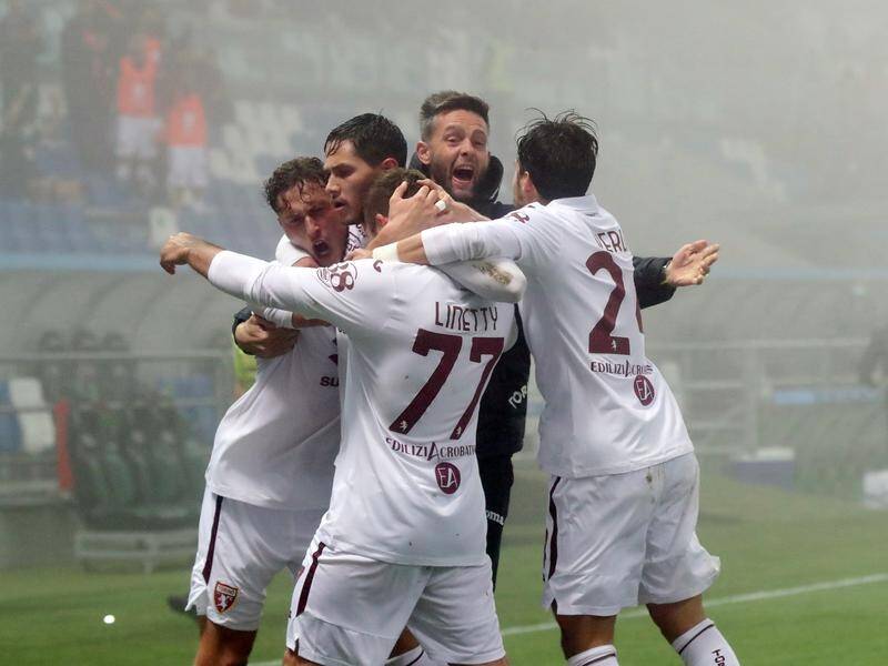 Torino held a 3-1 lead but were pegged back late by Sassuolo in Italy's Serie A.