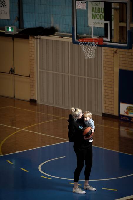 LIFE AFTER SPORT: Lauren Jackson and son Harry. The basketball great shared her experience of anxiety and depression at the 2020 virtual Winter Solstice. 