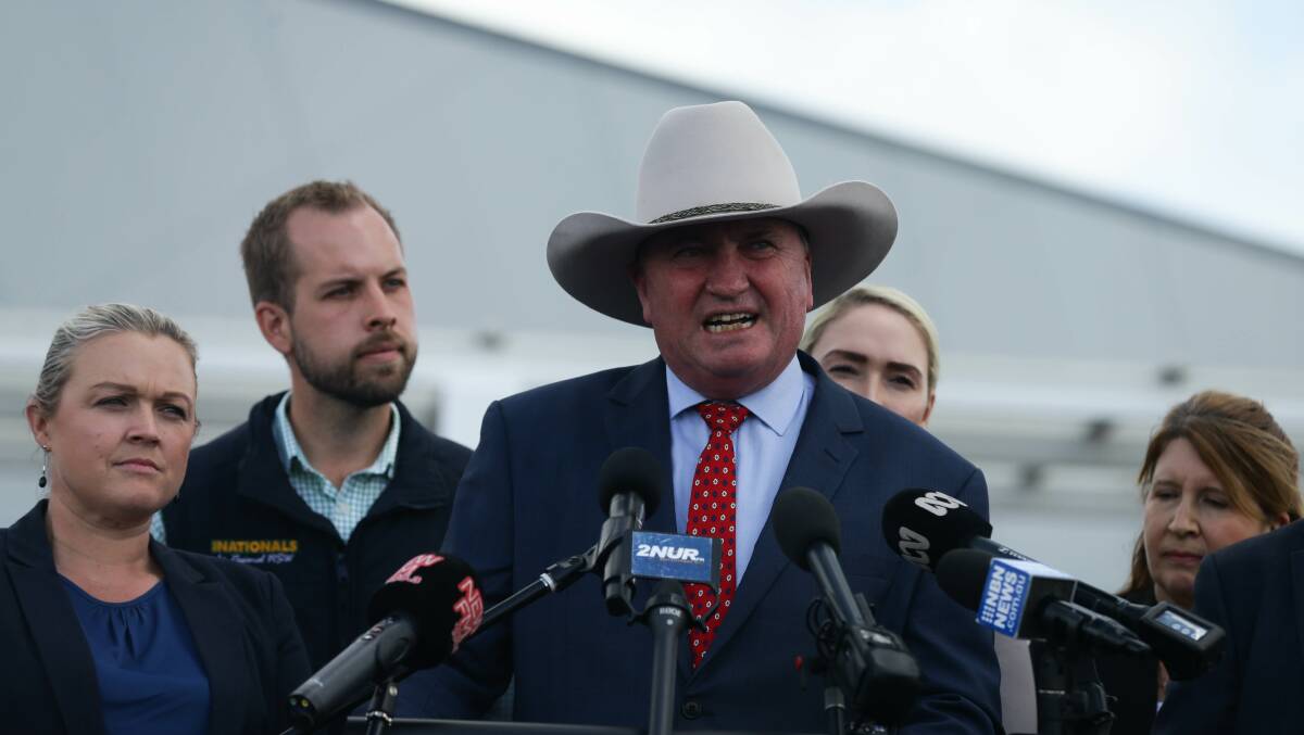 Deputy Prime Minister Barnaby Joyce's interactions with the media are rarely conventional. Picture: Jonathan Carroll