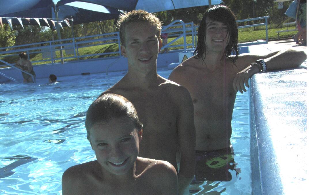MAKING A SPLASH: Three Muswellbrook Amateur RSL Youth Swimming Club members - Joseph Hamson, John Langley and William Moore - will be competing in Sydney at the end of this month.