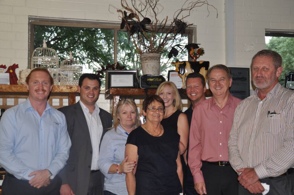 LEADING THE COMMUNITY: The Muswellbrook Chamber of Commerce and Industry directors and office bearers, from left, Ben Hoffman (treasurer), Grant Jupe, De-anne Douglas (vice-president), Lorraine Skinner (secretary), Rebecca Erskine, Matt Frodsham, Mike Kelly (president) and the retiring Tony Masters. Absent: Jen Bowcock
