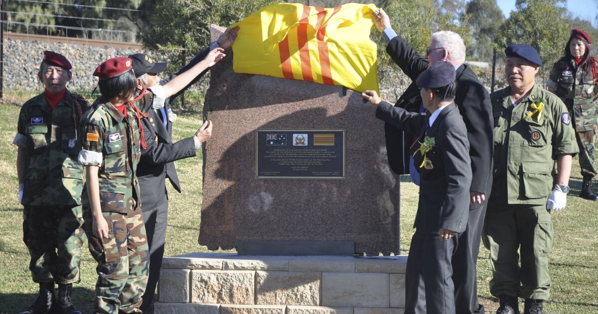 IN MEMORY: The ARVN plaque is unveiled.