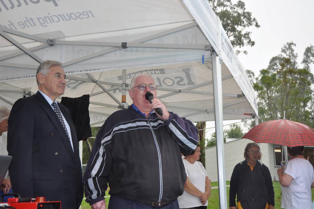 WELL-RESPECTED: Muswellbrook RSL Sub-branch president Greg Cole responds on behalf of the RSL Youth Council at Saturday’s official opening.